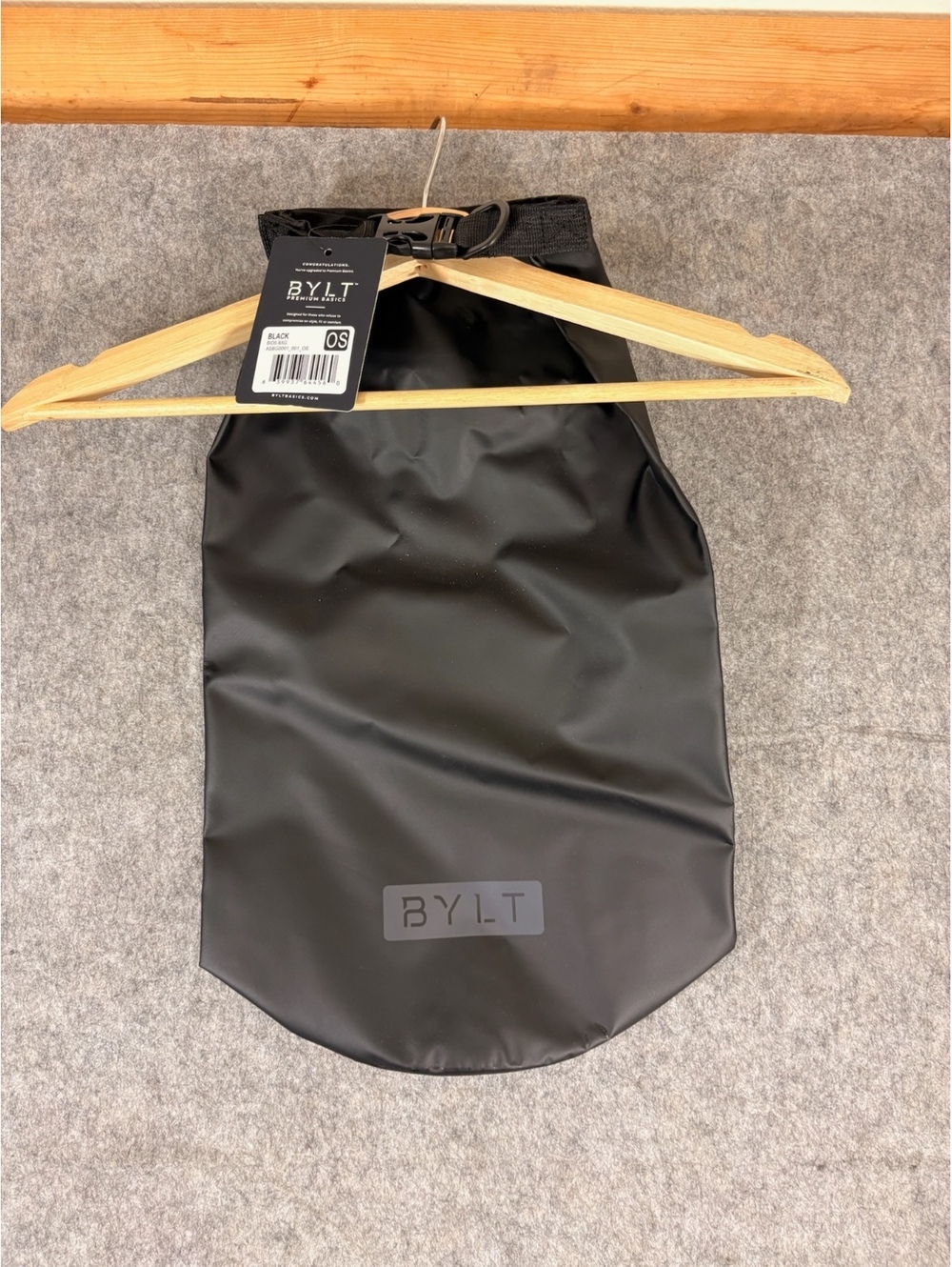 BYLT black roll-top dry bag NWT